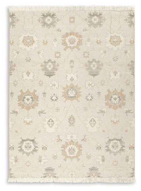 Calkin Linen/Gray/Caramel 8' x 10' Rug by Ashley at Eve Furniture