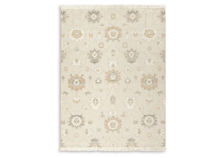 Calkin Linen/Gray/Caramel 8' x 10' Rug by Ashley at Eve Furniture