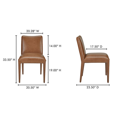 Calla Brown Dining Chair (Set of 2) by MOES at Eve Furniture