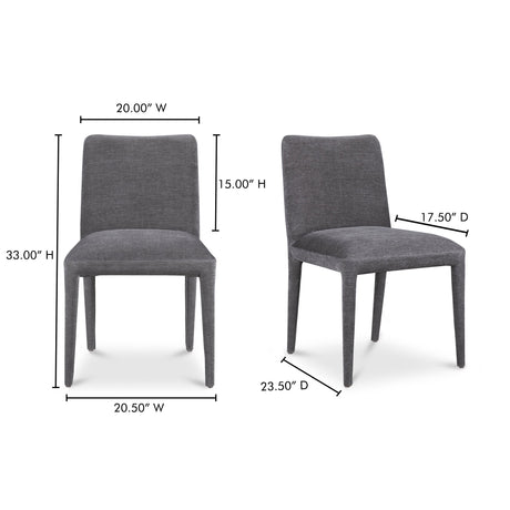 Calla Dark Grey Dining Chair (Set of 2) by MOES at Eve Furniture