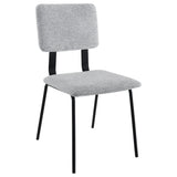 Calla Fabric Upholstered Dining Side Chair Grey (Set of 2) by Coaster at Eve Furniture