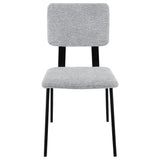 Calla Fabric Upholstered Dining Side Chair Grey (Set of 2) by Coaster at Eve Furniture