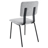 Calla Fabric Upholstered Dining Side Chair Grey (Set of 2) by Coaster at Eve Furniture