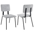 Calla Fabric Upholstered Dining Side Chair Grey (Set of 2) by Coaster at Eve Furniture