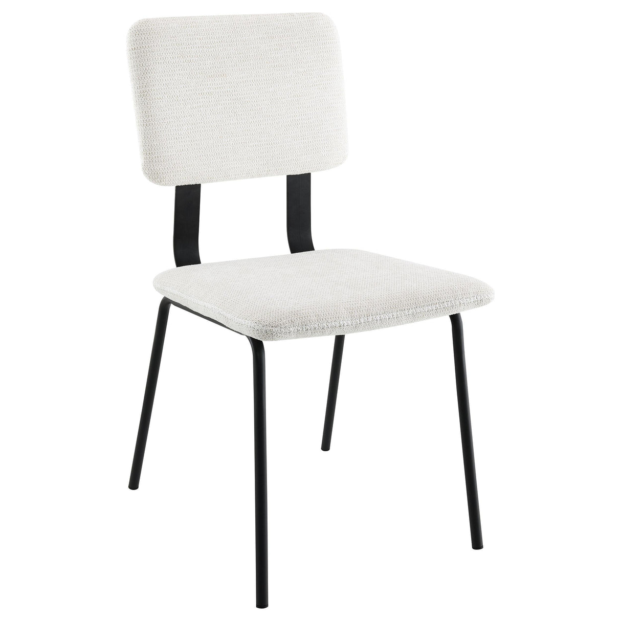 Calla Fabric Upholstered Dining Side Chair White (Set of 2) by Coaster at Eve Furniture