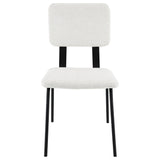 Calla Fabric Upholstered Dining Side Chair White (Set of 2) by Coaster at Eve Furniture