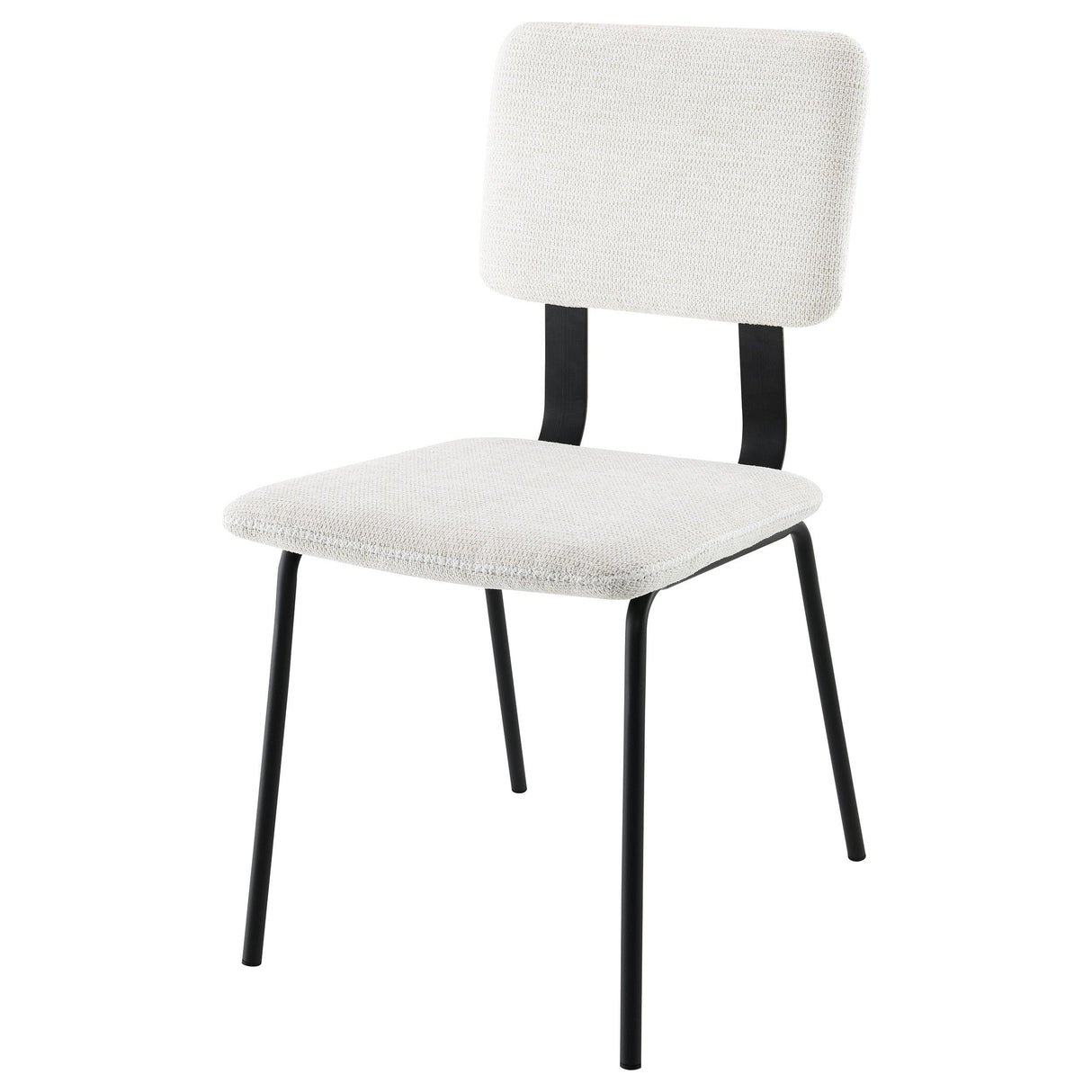Calla Fabric Upholstered Dining Side Chair White (Set of 2) by Coaster at Eve Furniture