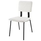 Calla Fabric Upholstered Dining Side Chair White (Set of 2) by Coaster at Eve Furniture