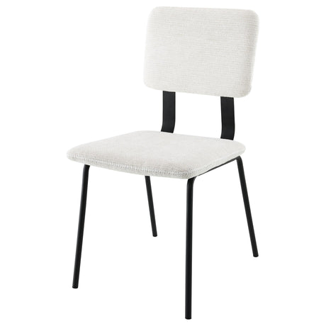 Calla Fabric Upholstered Dining Side Chair White (Set of 2) by Coaster at Eve Furniture