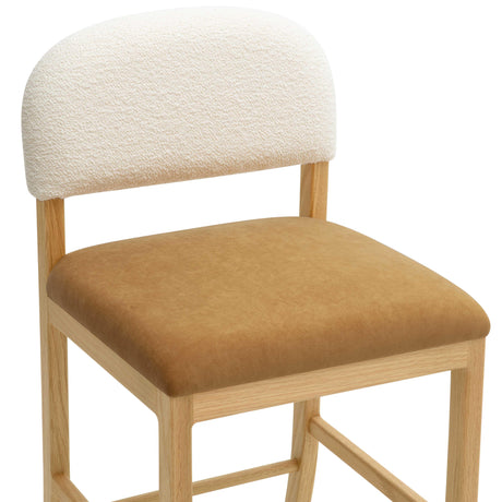 Calla Performance Velvet Counter Stool by TOV Furniture at Eve Furniture