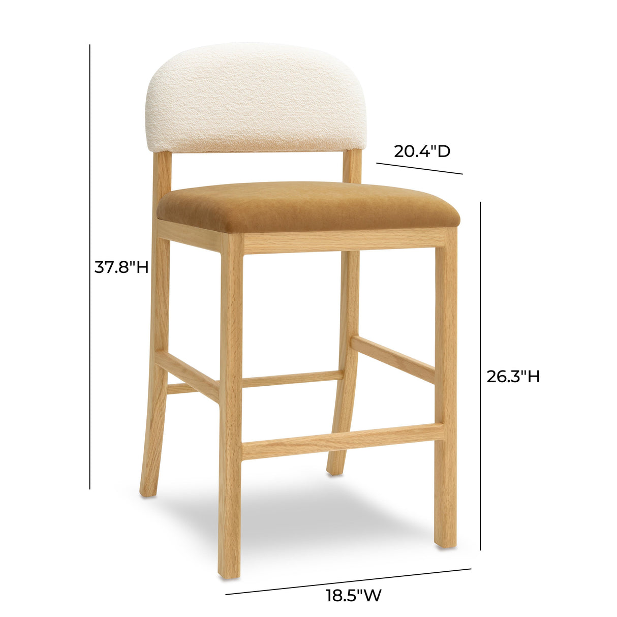 Calla Performance Velvet Counter Stool by TOV Furniture at Eve Furniture