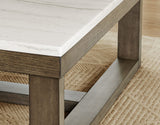 Calla White Marble Top Cocktail Table by Steve Silver at Eve Furniture