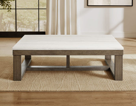 Calla White Marble Top Cocktail Table by Steve Silver at Eve Furniture