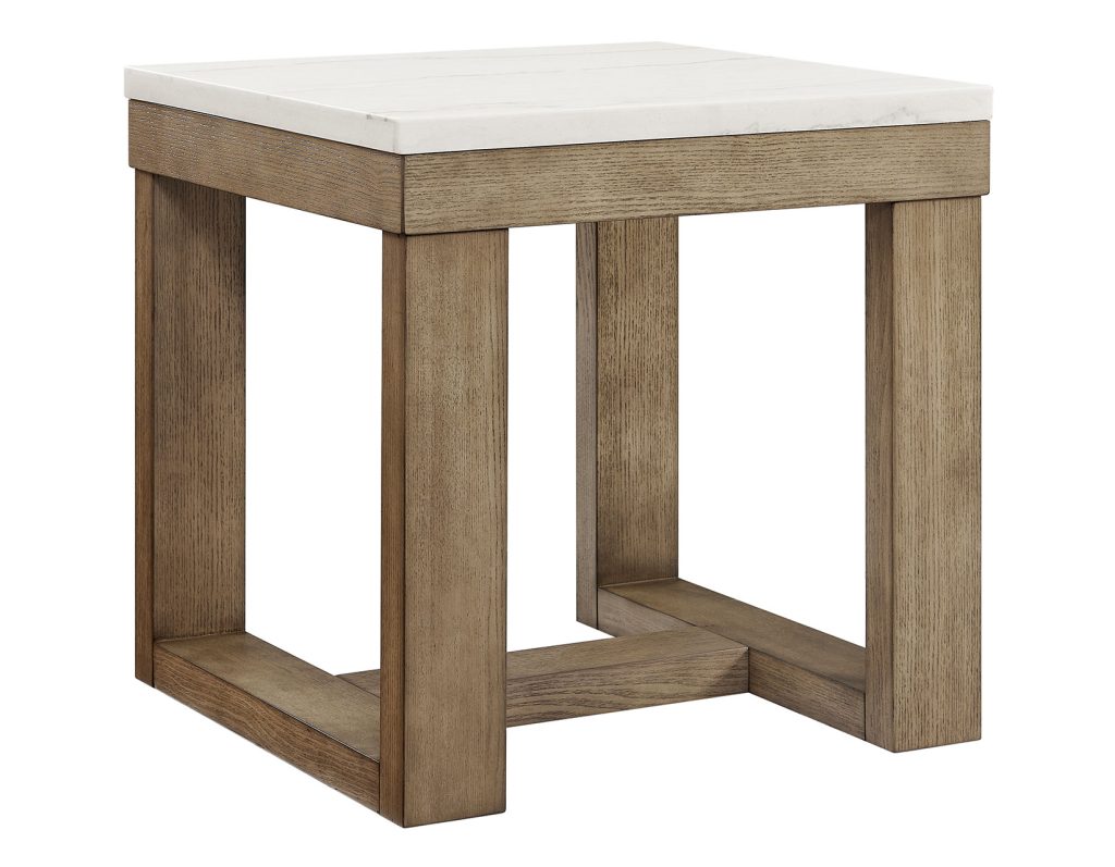 Calla White Marble Top End Table by Steve Silver at Eve Furniture