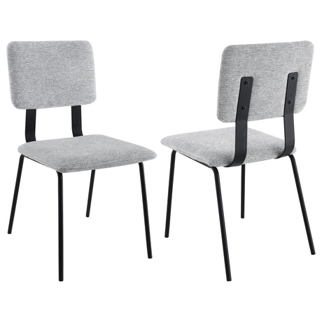Calla Fabric Upholstered Dining Side Chair Grey (Set of 2) by Coaster at Eve Furniture