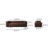 Callan Dark Brown Sofa by Moe's Home at Eve Furniture