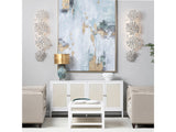 Callaway Dusty White/Gold Wall Sconce by Crestview at Eve Furniture