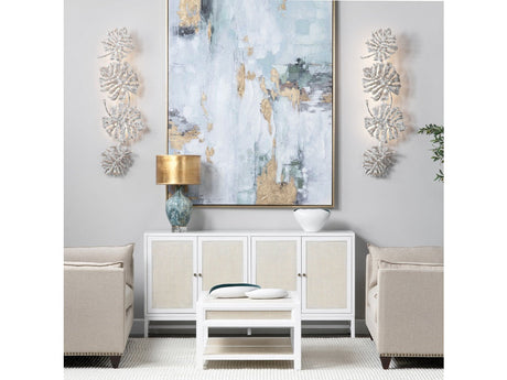 Callaway Dusty White/Gold Wall Sconce by Crestview at Eve Furniture