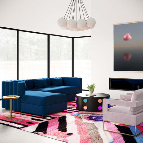 Callie Velvet Sectional by TOV Furniture at Eve Furniture