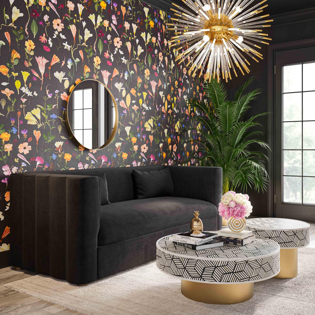 Callie Velvet Sectional by TOV Furniture at Eve Furniture