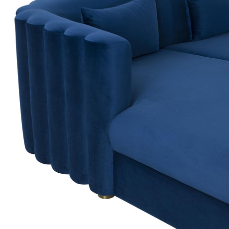 Callie Velvet Sectional by TOV Furniture at Eve Furniture