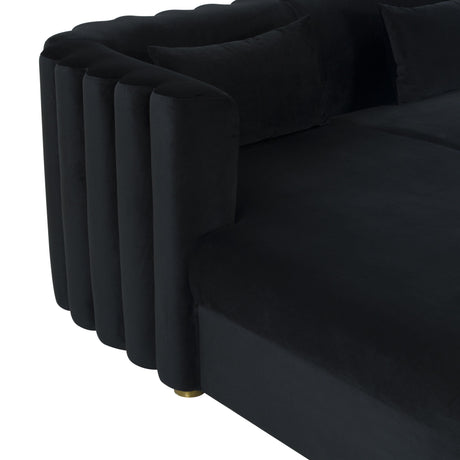 Callie Velvet Sectional by TOV Furniture at Eve Furniture