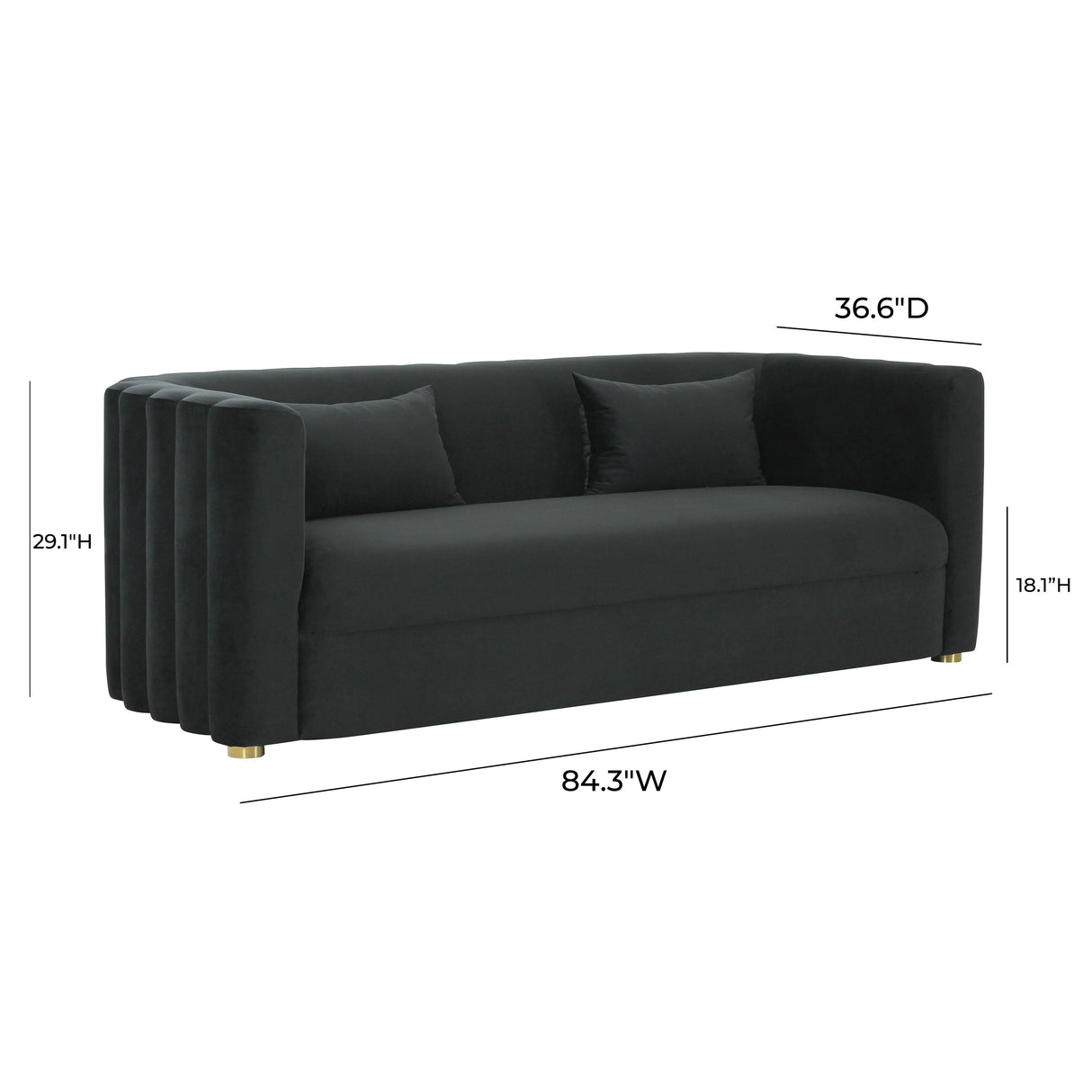 Callie Velvet Sofa by TOV Furniture at Eve Furniture
