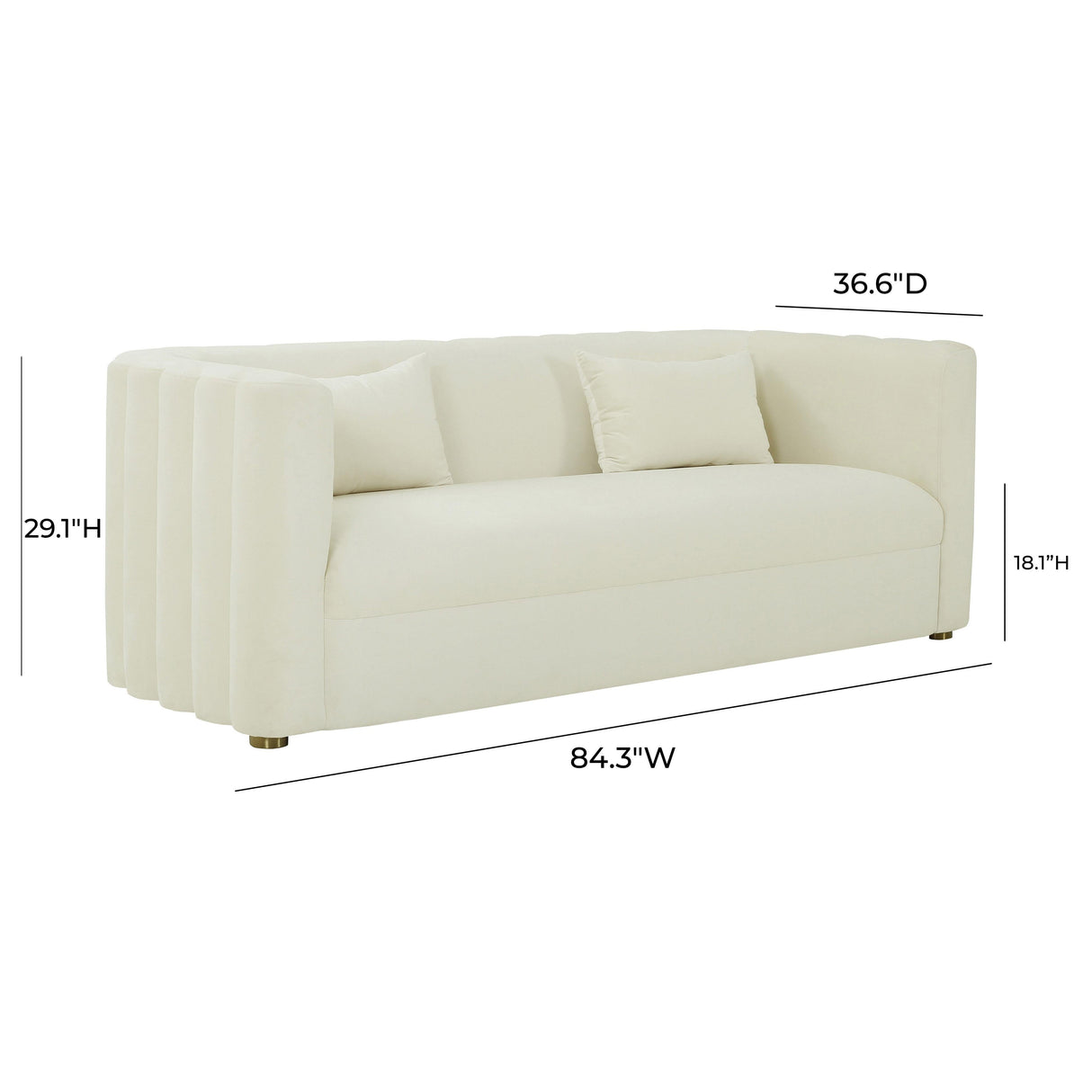 Callie Velvet Sofa by TOV Furniture at Eve Furniture