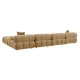 Calliope Cafe Au Lait Performance Velvet 6-piece Modular U-Sectional by TOV Furniture at Eve Furniture