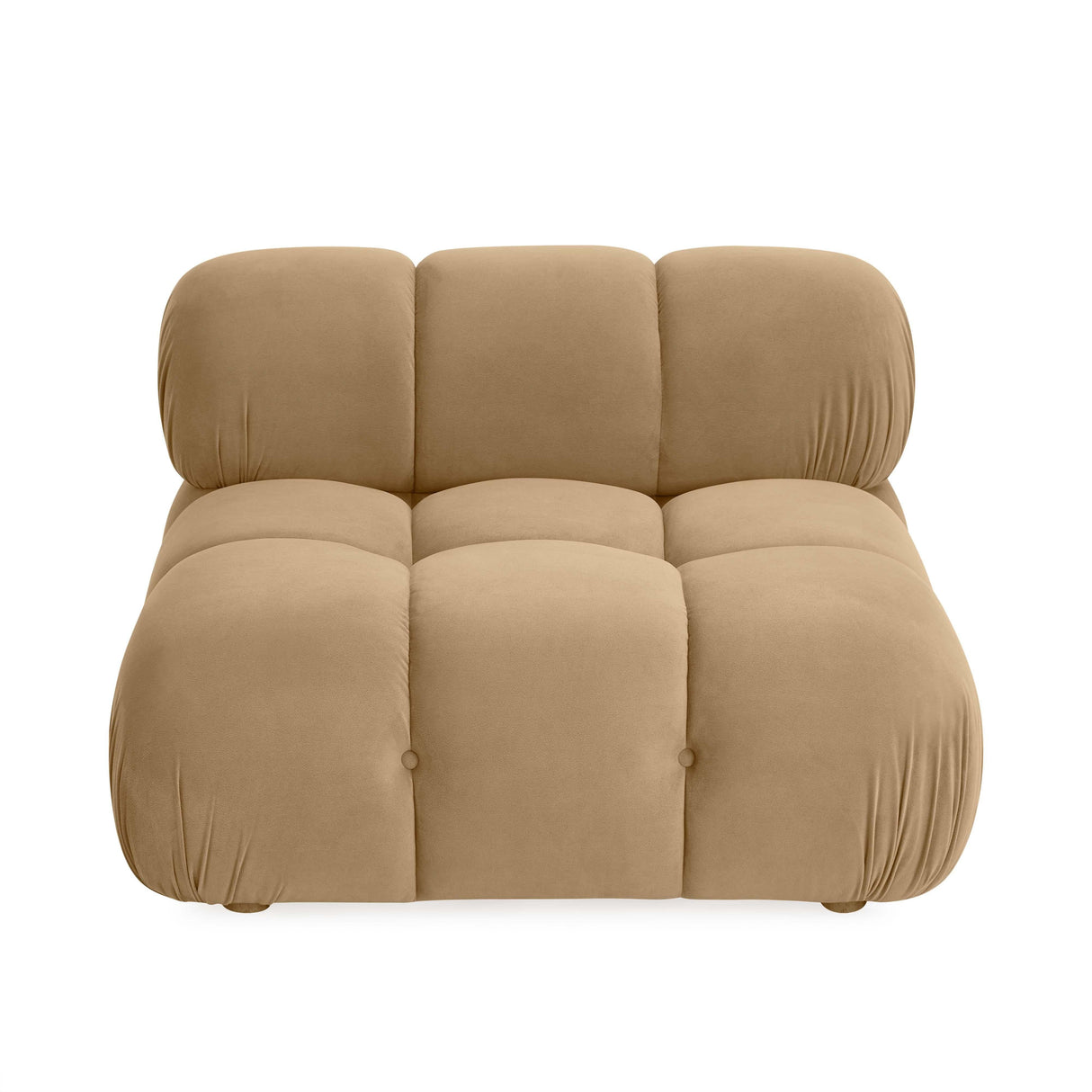 Calliope Cafe Au Lait Performance Velvet Modular Armless Chair by TOV Furniture at Eve Furniture