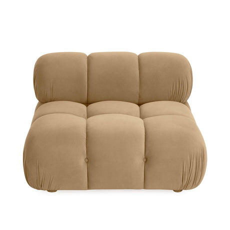 Calliope Cafe Au Lait Performance Velvet Modular Armless Chair by TOV Furniture at Eve Furniture