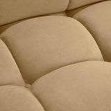 Calliope Cafe Au Lait Performance Velvet Modular Armless Chair by TOV Furniture at Eve Furniture