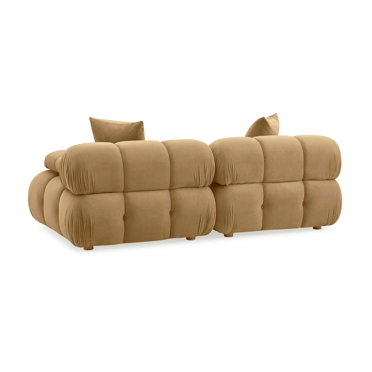 Calliope Cafe Au Lait Performance Velvet Modular Loveseat by TOV Furniture at Eve Furniture