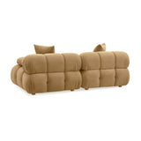 Calliope Cafe Au Lait Performance Velvet Modular Loveseat by TOV Furniture at Eve Furniture