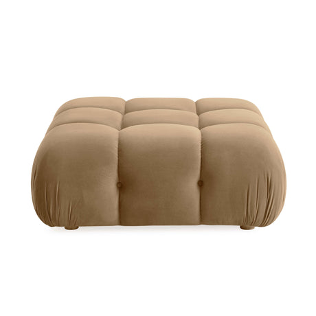 Calliope Cafe Au Lait Performance Velvet Modular Ottoman by TOV Furniture at Eve Furniture