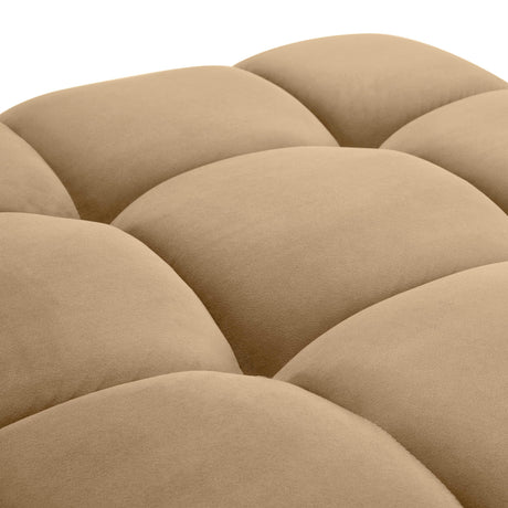 Calliope Cafe Au Lait Performance Velvet Modular Ottoman by TOV Furniture at Eve Furniture