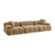 Calliope Cafe Au Lait Performance Velvet Modular Sofa by TOV Furniture at Eve Furniture