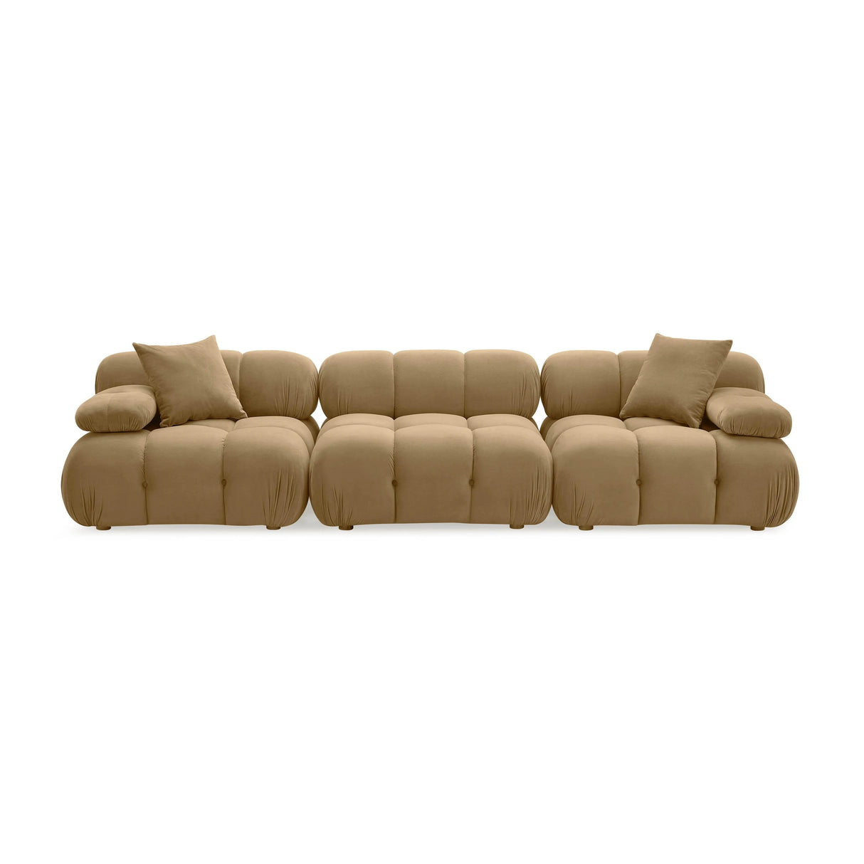 Calliope Cafe Au Lait Performance Velvet Modular Sofa by TOV Furniture at Eve Furniture