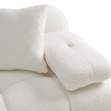 Calliope Cream Vegan Shearling 6-piece Modular U-Sectional by TOV Furniture at Eve Furniture