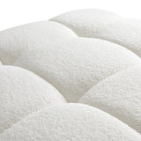 Calliope Cream Vegan Shearling Modular Corner Chair by TOV Furniture at Eve Furniture