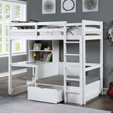 Callistus White Bunk Bed by Furniture of America at Eve Furniture