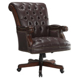 Calloway Dark Brown Tufted Adjustable Height Office Chair