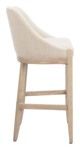 Calmo Beige Barstool by Zuomod at Eve Furniture