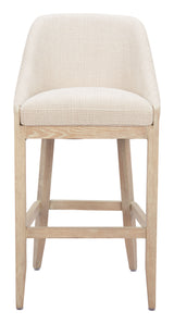 Calmo Beige Barstool by Zuomod at Eve Furniture