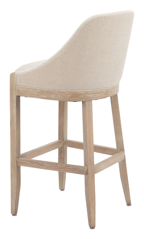 Calmo Beige Barstool by Zuomod at Eve Furniture