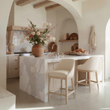 Calmo Beige Counter Stool by Zuomod at Eve Furniture