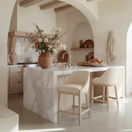 Calmo Beige Counter Stool by Zuomod at Eve Furniture