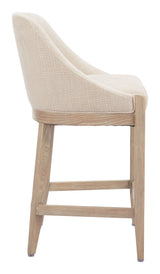 Calmo Beige Counter Stool by Zuomod at Eve Furniture