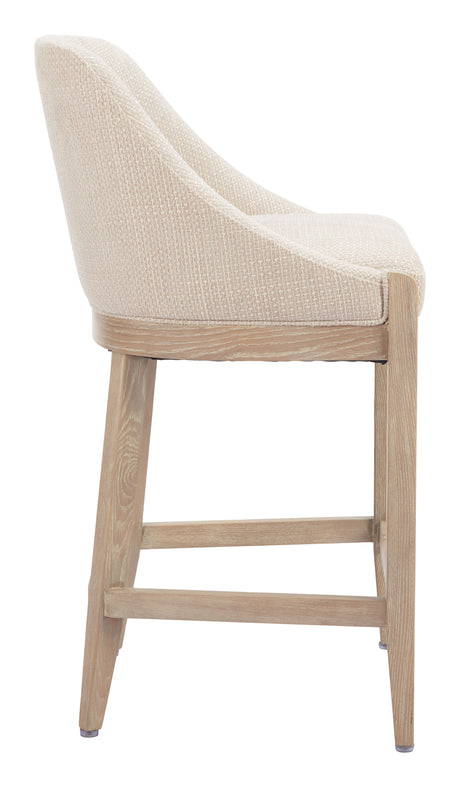 Calmo Beige Counter Stool by Zuomod at Eve Furniture
