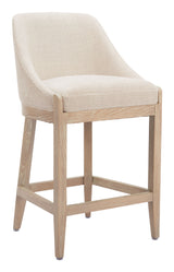 Calmo Beige Counter Stool by Zuomod at Eve Furniture